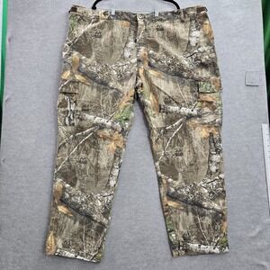 Rustic Ridge‎ Men Pants 3XL Brown Camo Cargo Hunting Ripstop Utility 31" Inseam